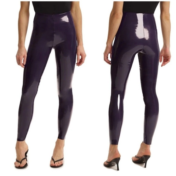 Commando Pants - NWT Commando Faux Patent Leather Leggings Purple Shiny Pants Sz S